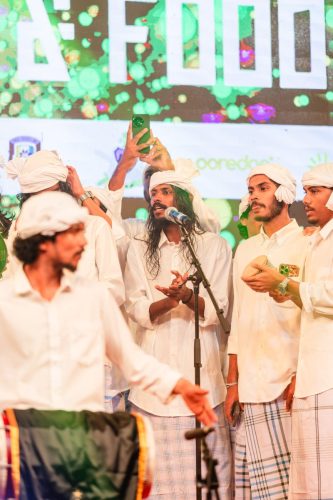 1438 Boduberu group performing during the New Year Show