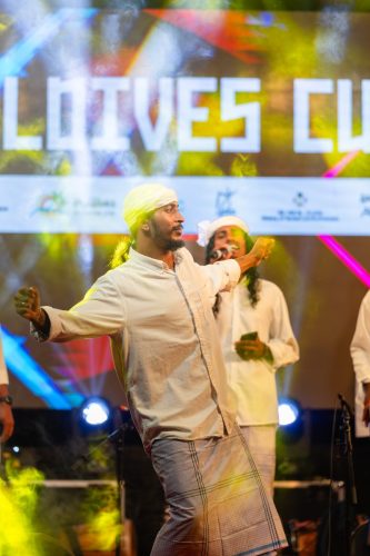 1438 Boduberu group performing during the New Year Show