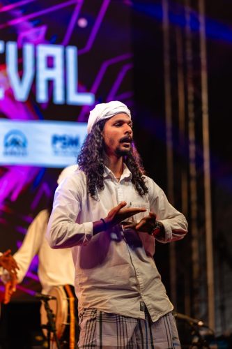 1438 Boduberu group performing during the New Year Show