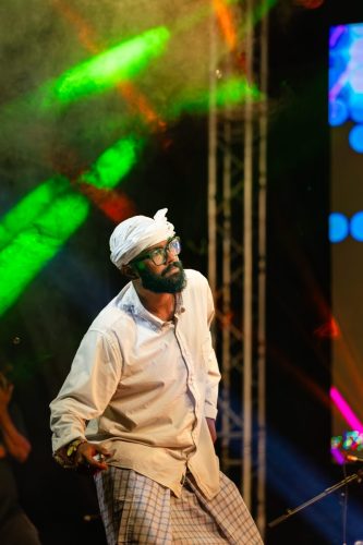 1438 Boduberu group performing during the New Year Show