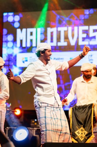 1438 Boduberu group performing during the New Year Show