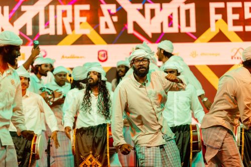 1438 Boduberu group performing during the New Year Show