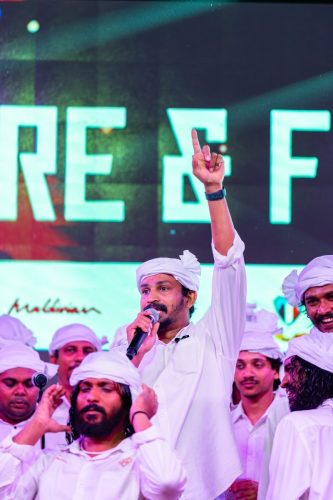 1438 Boduberu group performing during the New Year Show