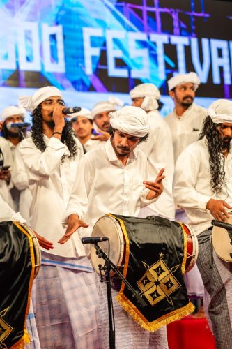 1438 Boduberu group performing during the New Year Show
