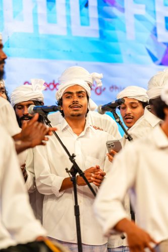 1438 Boduberu group performing during the New Year Show
