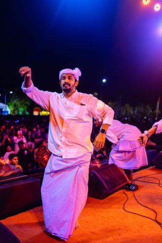 1438 Boduberu group performing during the New Year Show