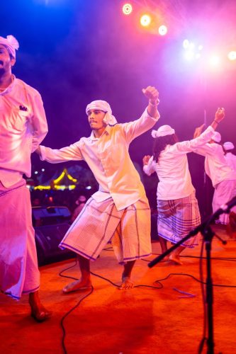 1438 Boduberu group performing during the New Year Show