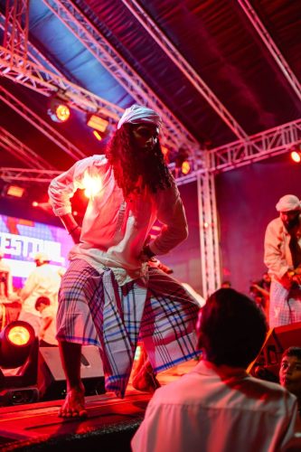 1438 Boduberu group performing during the New Year Show