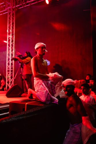 1438 Boduberu group performing during the New Year Show