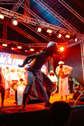 1438 Boduberu group performing during the New Year Show