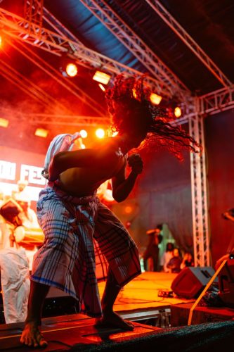 1438 Boduberu group performing during the New Year Show