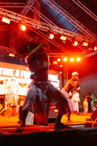 1438 Boduberu group performing during the New Year Show