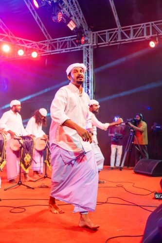 1438 Boduberu group performing during the New Year Show