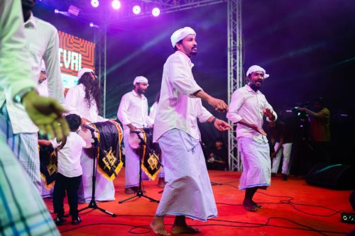 1438 Boduberu group performing during the New Year Show