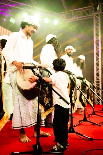 1438 Boduberu group performing during the New Year Show