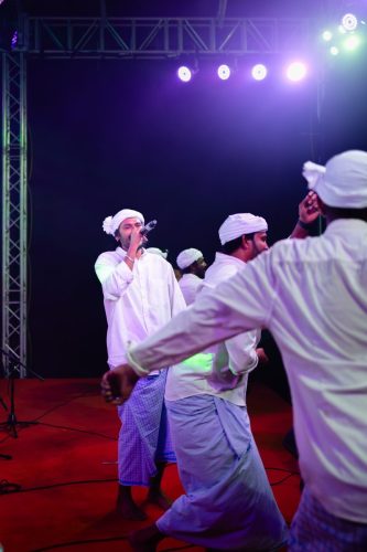1438 Boduberu group performing during the New Year Show