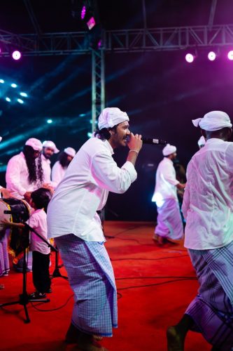 1438 Boduberu group performing during the New Year Show