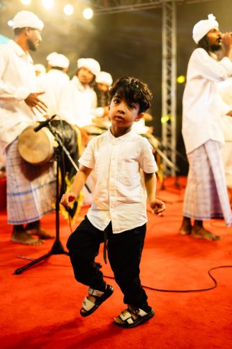 1438 Boduberu group performing during the New Year Show