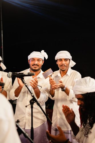 1438 Boduberu group performing during the New Year Show