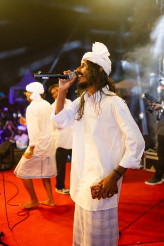 1438 Boduberu group performing during the New Year Show