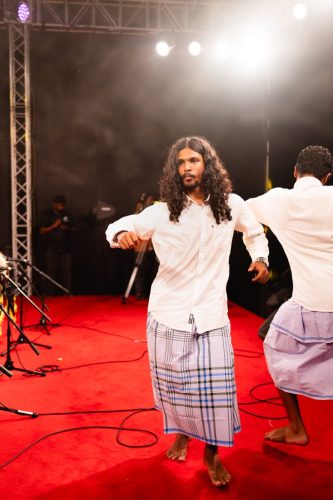 1438 Boduberu group performing during the New Year Show