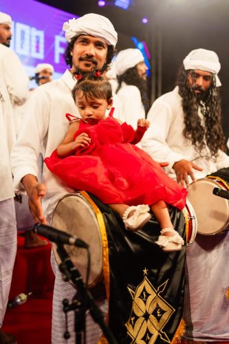 1438 Boduberu group performing during the New Year Show