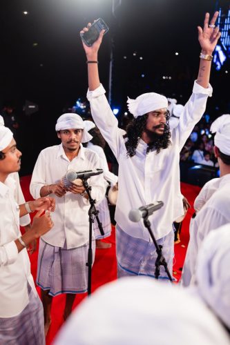 1438 Boduberu group performing during the New Year Show