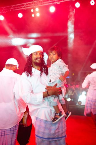 1438 Boduberu group performing during the New Year Show