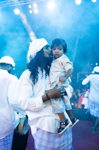 1438 Boduberu group performing during the New Year Show