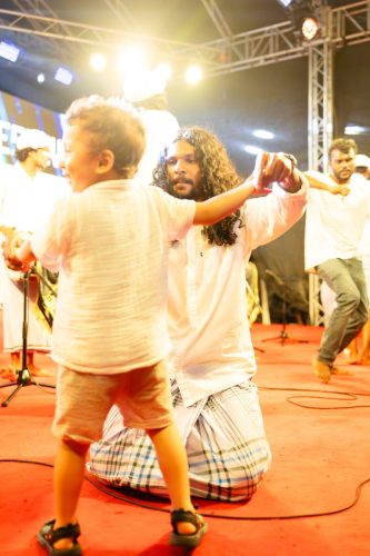 1438 Boduberu group performing during the New Year Show