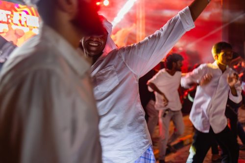 1438 Boduberu group performing during the New Year Show