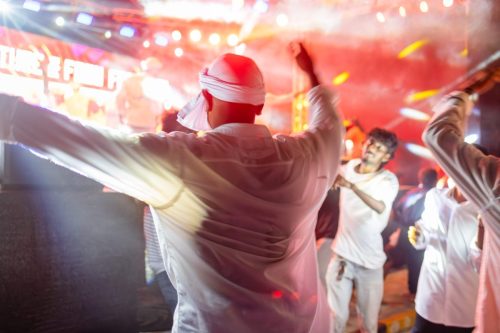 1438 Boduberu group performing during the New Year Show