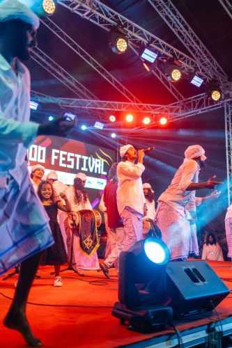 1438 Boduberu group performing during the New Year Show