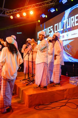 1438 Boduberu group performing during the New Year Show