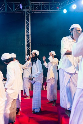 1438 Boduberu group performing during the New Year Show