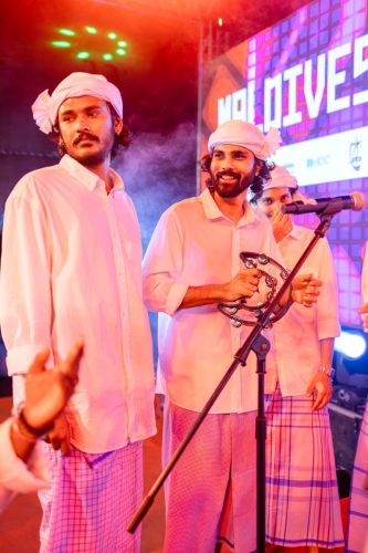 1438 Boduberu group performing during the New Year Show