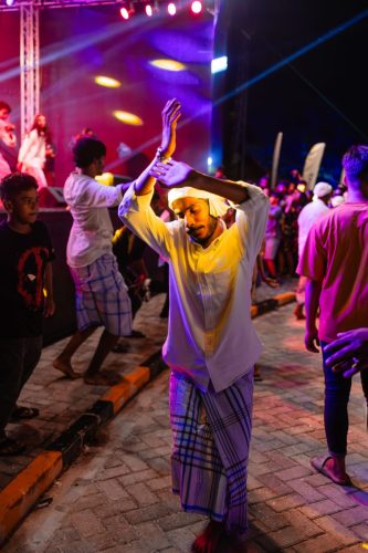 1438 Boduberu group performing during the New Year Show