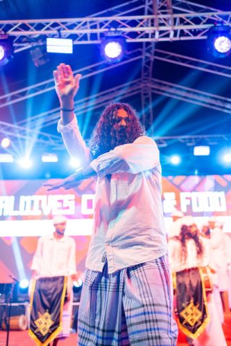 1438 Boduberu group performing during the New Year Show