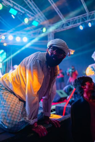 1438 Boduberu group performing during the New Year Show