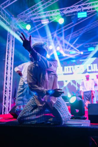 1438 Boduberu group performing during the New Year Show