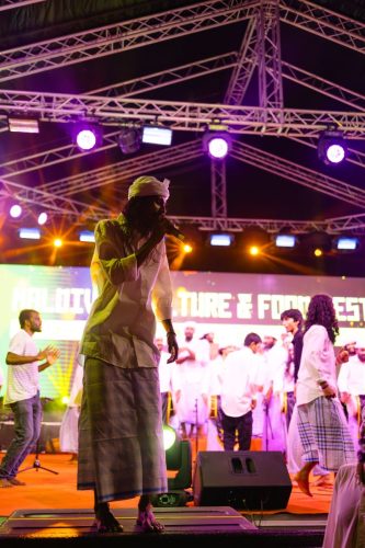 1438 Boduberu group performing during the New Year Show