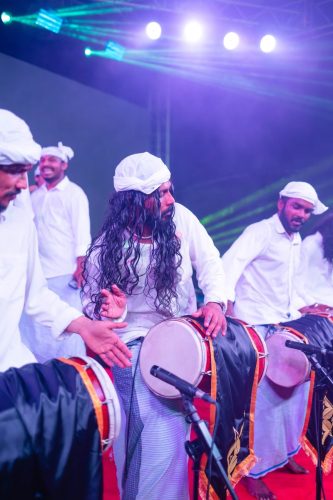 1438 Boduberu group performing during the New Year Show