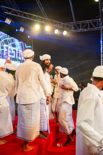 1438 Boduberu group performing during the New Year Show