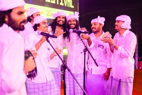 1438 Boduberu group performing during the New Year Show