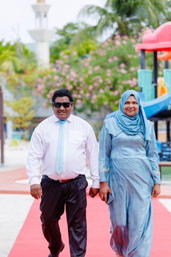 Councillors taking oath during the 5th term Fonadhoo Council ceremony and members appointed to the Women’s Development Committee