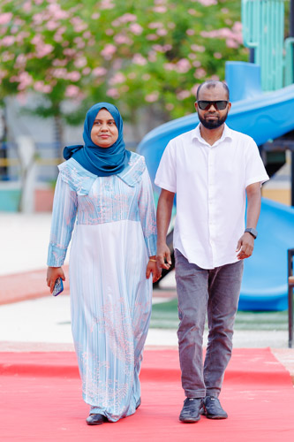Councillors taking oath during the 5th term Fonadhoo Council ceremony and members appointed to the Women’s Development Committee
