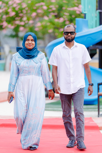 Councillors taking oath during the 5th term Fonadhoo Council ceremony and members appointed to the Women’s Development Committee
