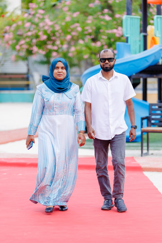 Councillors taking oath during the 5th term Fonadhoo Council ceremony and members appointed to the Women’s Development Committee