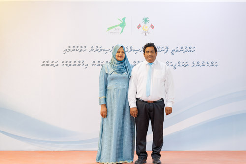 Councillors taking oath during the 5th term Fonadhoo Council ceremony and members appointed to the Women’s Development Committee