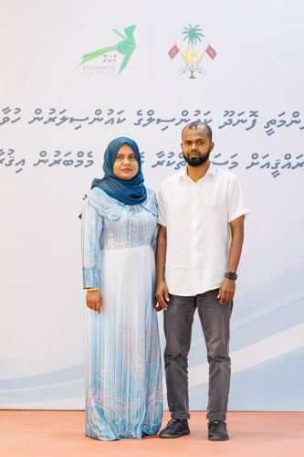 Councillors taking oath during the 5th term Fonadhoo Council ceremony and members appointed to the Women’s Development Committee